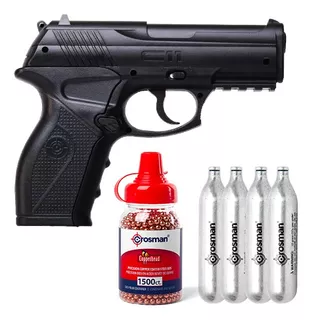 Kit Pistola Semi Auto Crosman Co2 C11 Con Bbs Y Tanques Co2