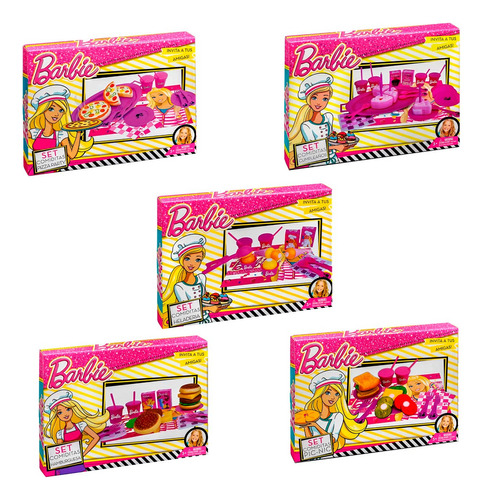 Set Comiditas Barbie Original Comidas Mattel Con Accesorios