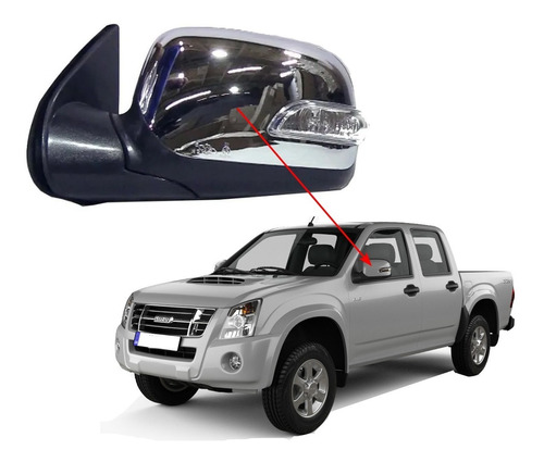 Espejo Eléctrico C/led Izquierdo Chevrolet Dmax 2005-2014