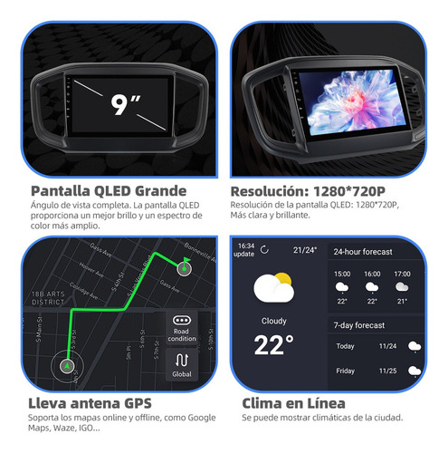 Estéreo 4+64g 4k Para Fiat Dodge Ram 700 Nueva 2021-2024 Gps