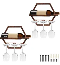 Comprar Repisa Porta Copas Para Vino Colgante Copero Bar Soporte