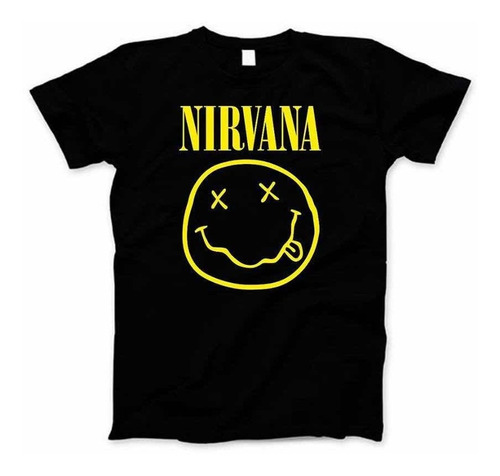 Remera Nirvana Logo Musica Rock Unisex Algodon