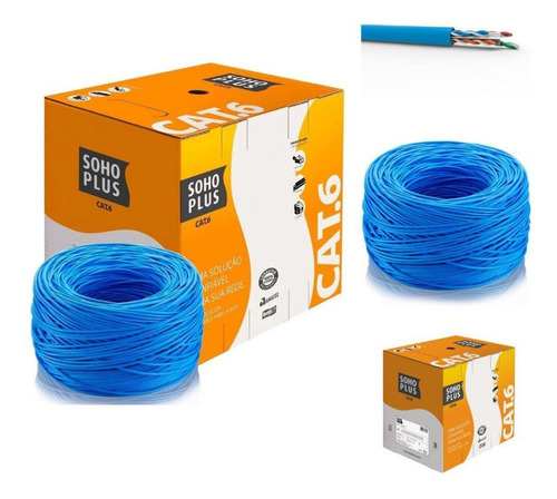 Cabo Lan Furukawa Sohoplus Cat6 305m Cmx Azul