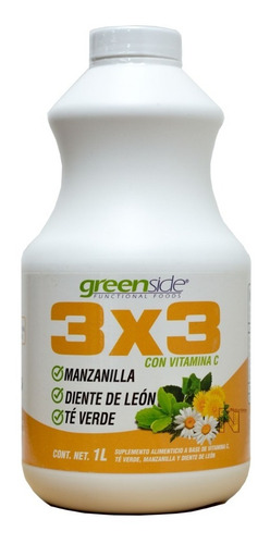 Imagen 1 de 3 de Bebida 3x3 De 1 Litro Greenside