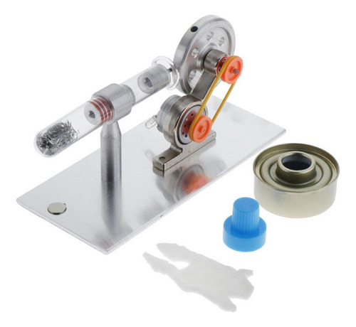 Mini Motor De Aire Caliente Stirling Modelo Con Led - Extern