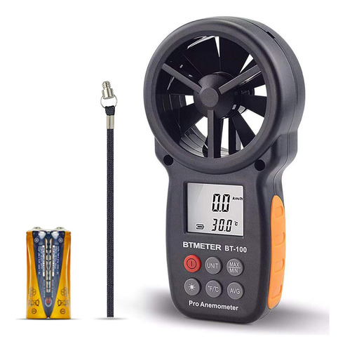 Anemometro Mano Serie Bt-100 Indicador Temperatura,velocidad