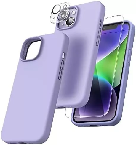 TOCOL Funda 5 en 1 para iPhone 12, para iPhone 12 Pro, con 2 protectores de  pantalla + 2 protectores de lente de cámara, funda de silicona a prueba de