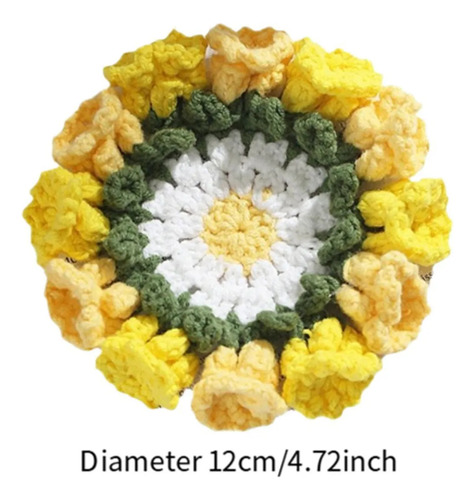 Posavasos Tejidos A Mano De Crochet Linda De Aislamiento