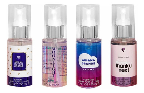 Kit Body Mist | Bruma Para El Cuerpo | Ariana Grande 4x50ml Fragancia
