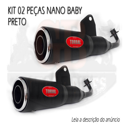 Combo 2x Torbal Nano Baby Preto Titan Fan 160 Ex 2018 2019