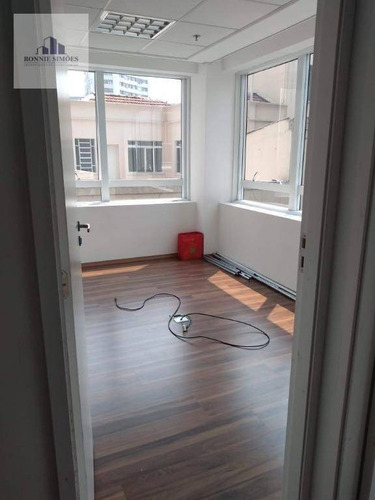 Sala Comercial Para Alugar No Paraíso, Edifício Tangram, 1 Sala Ampla, 2 Salas Menores, 2 Banheiros, 1 Copa, 1 Vaga Na Garagem, 100 M², São Paulo. - Sa0548