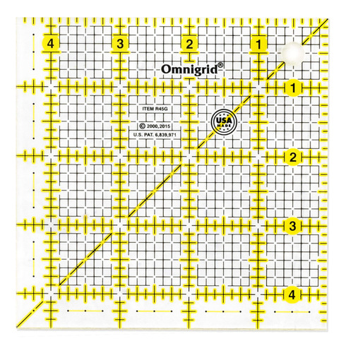 Omnigrid 4-1 2  W-grid Acolchado Regla 4- X 4-½ 