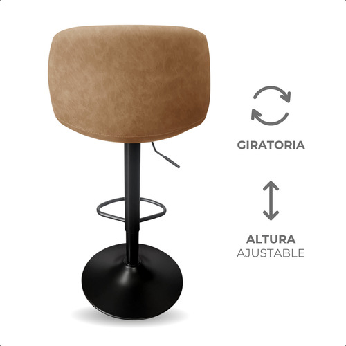 Sillas Kit 2 Banquetas Ajustables Barra Alta Con Apoya Pies