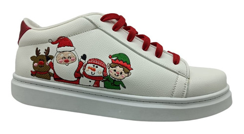 Tenis Bordados Santa Claus Navidad Para Niño Y Niña