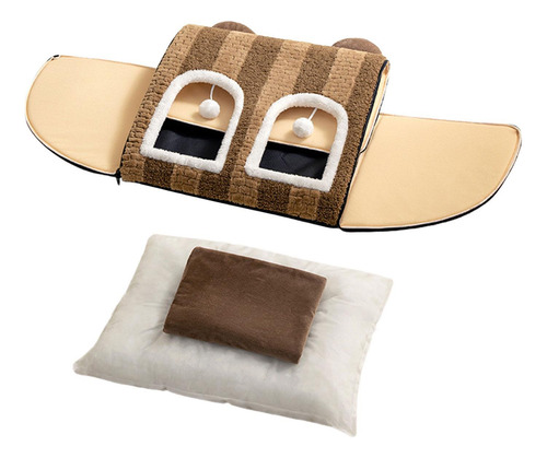 Casa Para Gatos Semicerrada Y Cálida, Casa Para Gatos,
