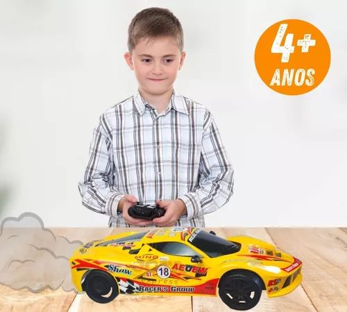 Carrinho Controle Remoto Corrida Racer Carro 4 Comandos