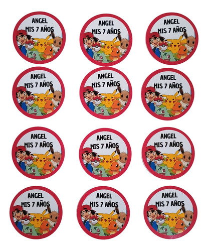 20 Stickers Personalizados Candy, Cumpleaños, Cierra Bolsa.