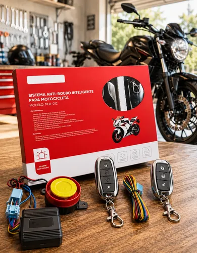 Alarme Moto Antifurto Corta Corrente Sonoro Partida Controle