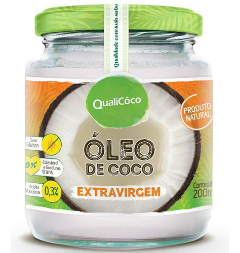 Óleo De Coco Extra Virgem 200ml Qualicôco