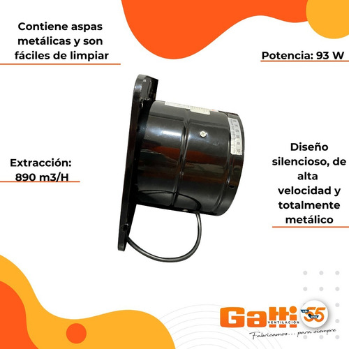 Imagen 6 de 9 de Extractor Semiindustrial 30 Cm Baño/cocina P/pared Importado
