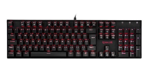 Teclado Mecânico Gamer Redragon Mitra Switch Red Com Fio