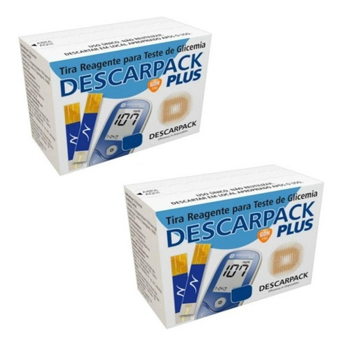 Fita De Glicose Tira Glicemia Descarpack 200 Unidades