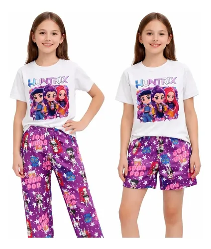 Pijama Huntrix Kpop Niña Guerreras 3 Piezas