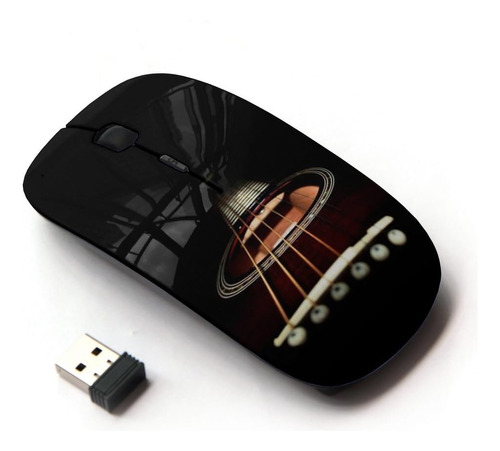 Ratón Koolmouse, Estampado De Guitarra, Inalámbrico, 2,4 G