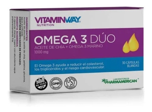 Suplemento Dietario Omega-3 Dùo X 30 Sabor Sin sabor