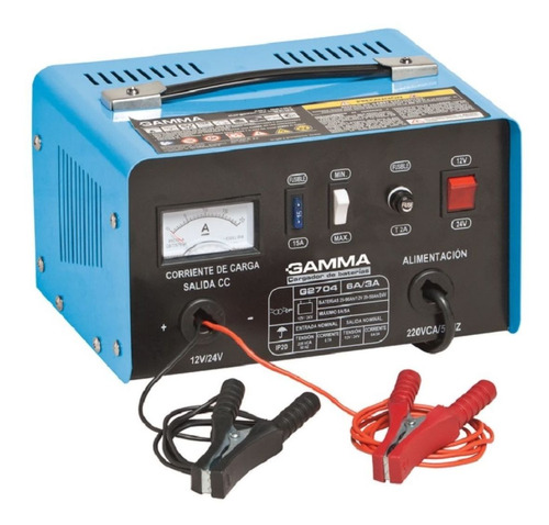 Cargador Bateria Portatil Gamma 6/3 Amp Auto 12/24v Gtia 2 A