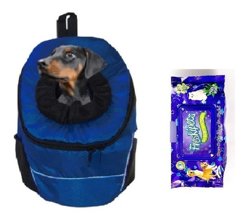 Mochila Cargador Bolso +80 Und Pañitos Humedos Para Mascotas