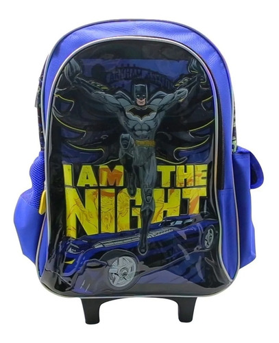 Mochila Infantil Con Carro Carrito 18 PuLG Batman Cresko