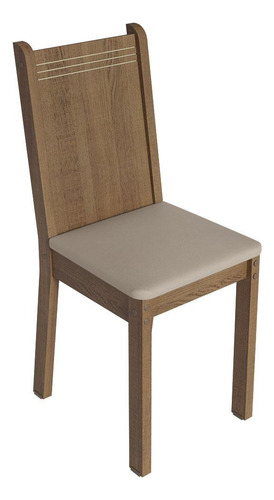 Mesa de comedor con 4 sillas Marilyn Madesa Rb, color rústico/sintético, beige