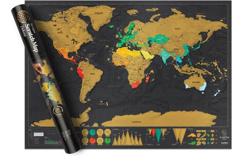 Los Afortunados De Londres | Mapa Del Mundo Para Raspar Delu