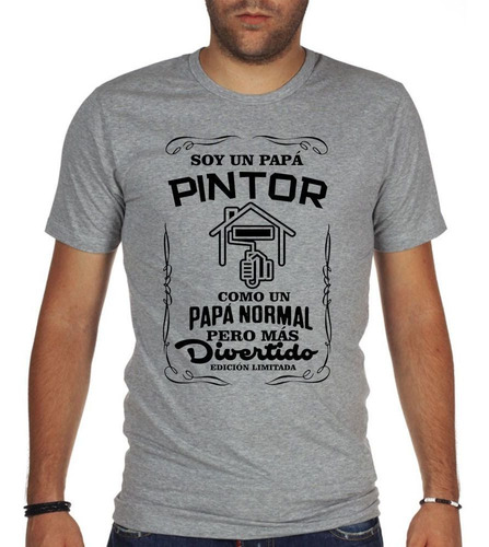 Remera De Hombre Papá Pintor Mas Divertido Ed Limitada