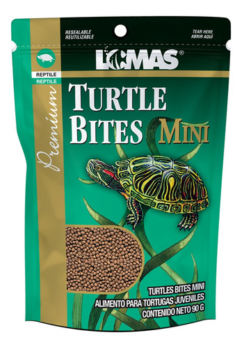 Lote 10 Alimento Mini Turtle Bites 90gr Lomas Para Tortuga