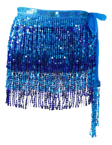 . 2 Falda Con Borlas De Lentejuelas For Mujer, Bufanda De