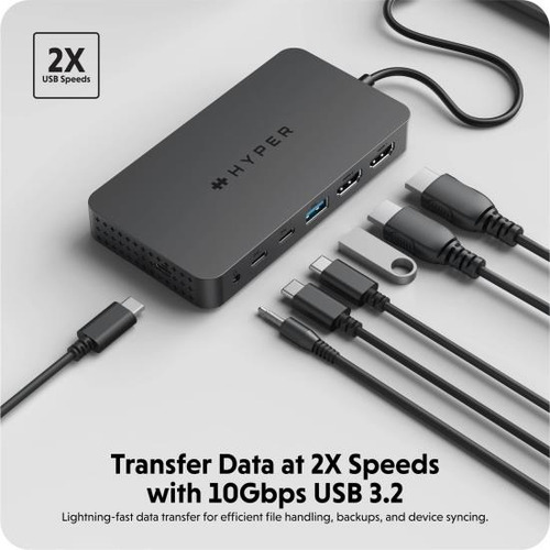 Hub Usb-c Hyperdrive Next Con 7 Puertos Y Hdmi Dual 4k