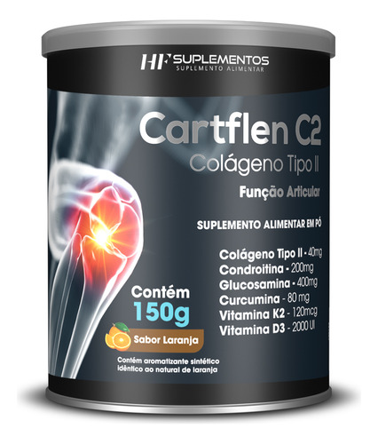 Cartflen C2 Colágeno Tipo Ii Laranja Hf Suplementos