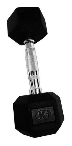Mancuerna Pesa K6 Gym Fitness Hex Encauchetada 25 Lb