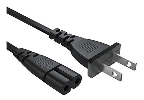 Tcl Tv Power Cord Negro Cable De Transmisión 6 Pies Negro