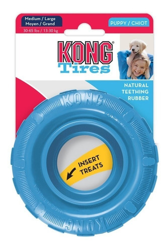 Juguete Perros Cachorros Kong Puppy Tire Llanta Azul Medium