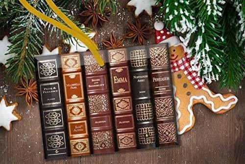 Jane Austen Novels Adorno Navideño De Cristal