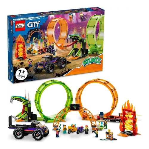Kit Lego City Pista Acrobática Con Doble Rizo 60339 598 Piezas 3+