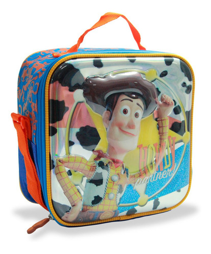 Mochila Lonchera Pixar Woody Toy Story De Tela Térmica Color Celeste