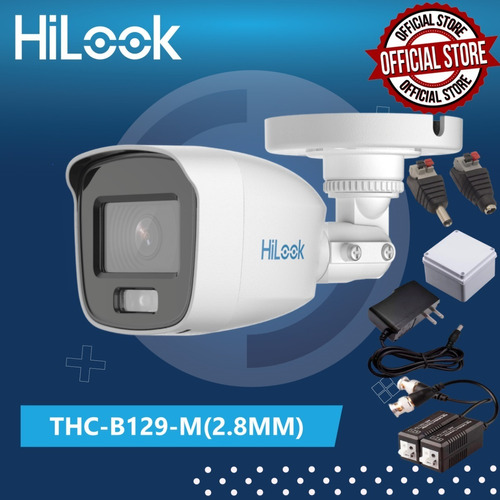 Cámara Hilook Tipo Bala Colorvu 2mp Thc-b129-m + Accesorios