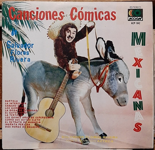 Disco Lp Canciones Cómicas Salvador Flores Rivera #5534