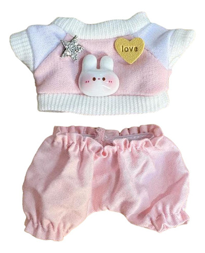 Ropa De Muñeca De Peluche De 17 Cm Con Pantalones Para Rosa