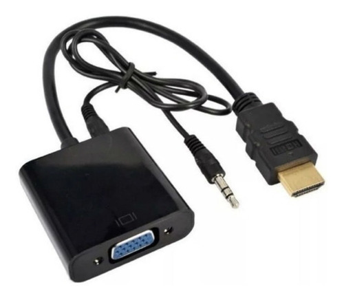 Cable Convertidor Adaptador Hdmi A Vga Full Hd + Cable Audio