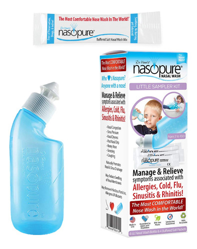 Botella De Lavado Nasal  Lavado Nasal Nasopure, Kit De Muest